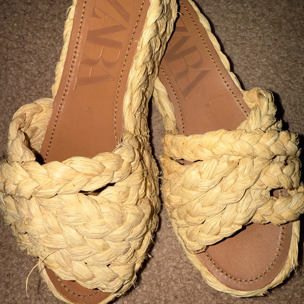 Zara Women's Braided Cream Espadrilles